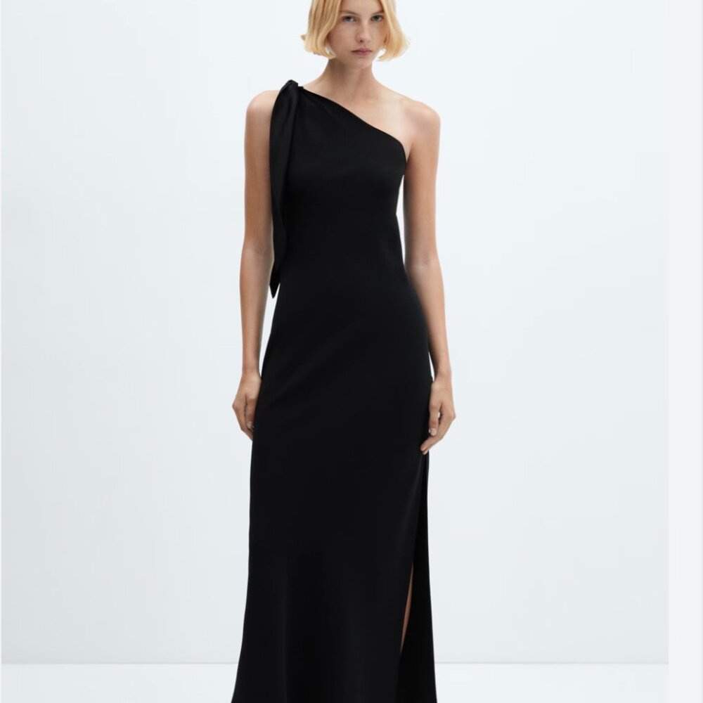 Mango Assymetrical black dress-NWT!